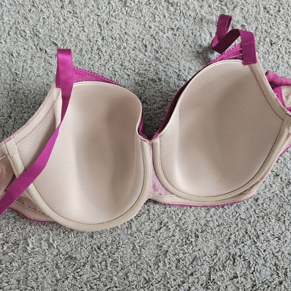 ThirdLove Graphic Mesh Demi Bra in Fuchsia Size 42D - Picture 5 of 6